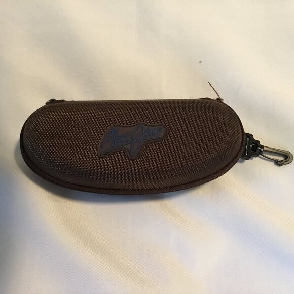 Maui Jim Brown Zippered Sunglasses Case w/ Clip - Picture 1 of 6